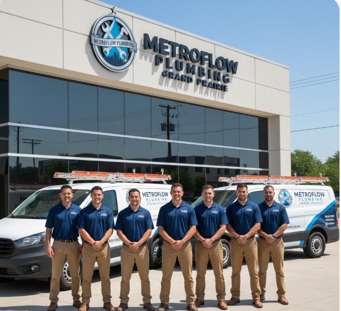 Professional plumber working in Grand Prairie